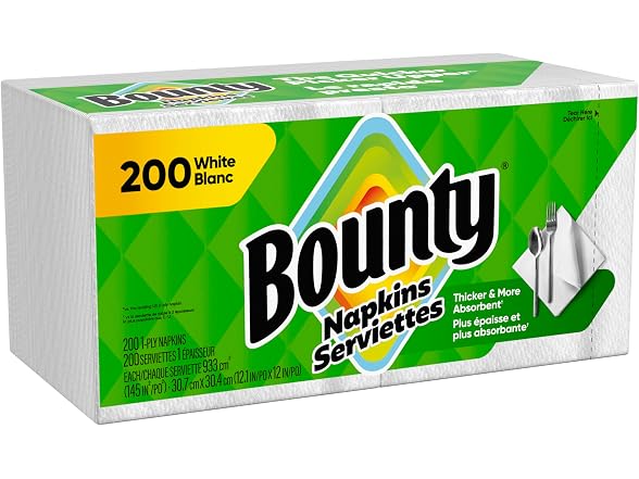 Bounty Paper Napkins White 200ct