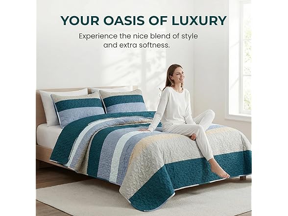 Whale Flotilla Navy Queen Quilt Set