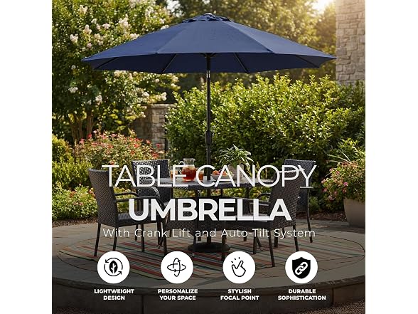 Four Seasons Courtyard 9-Foot Umbrella for Outdoor Table