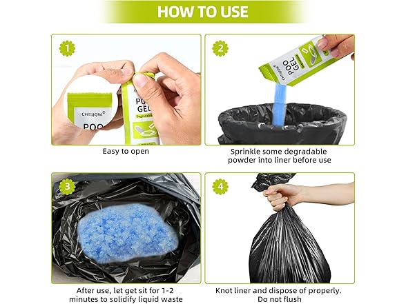 CHTSJQW Portable Toilet Absorbent Gel
