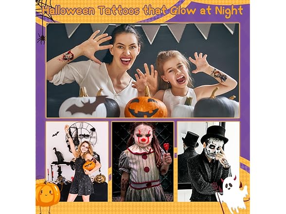 Halloween Tattoos 20 Sheets