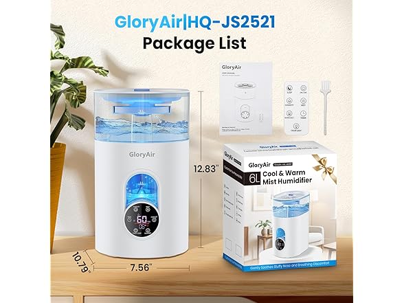 GloryAir Cool & Warm Mist Humidifier