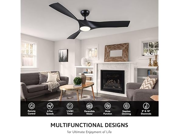 VONLUCE 52In Modern Ceiling Fan