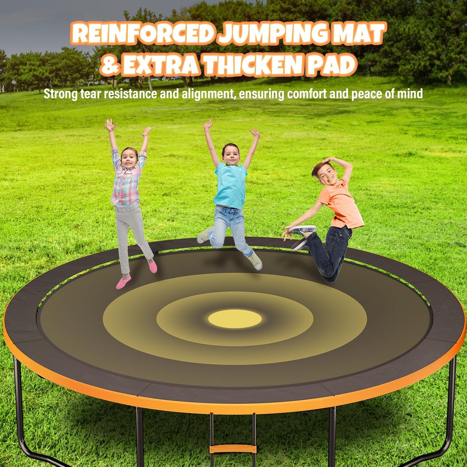 Kiivakii Trampoline 12FT with Basketball Hoop - Gallery 13