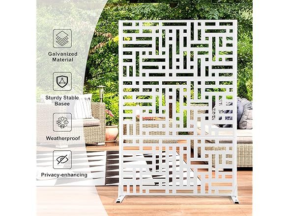 YESUNEED Metal Privacy Screen Outdoor 72"×47"