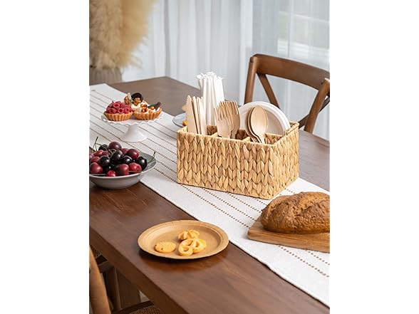 Hand-Woven Flatware Storage Caddy