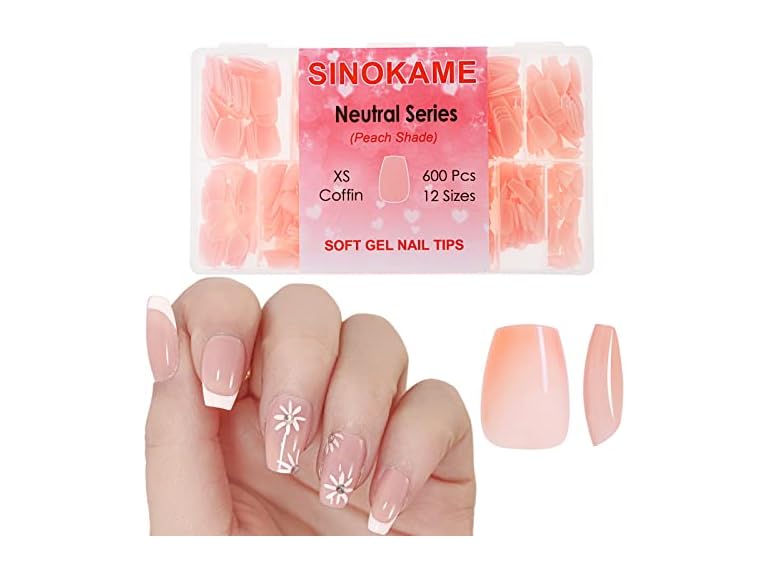 SINOKAME Neutral XS Coffin Soft Gel Tips