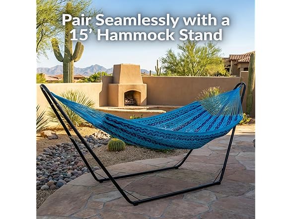 Sunnydaze Handwoven XXL Thick Cord Mayan Double Hammock