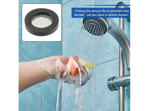 Stainless Steel Mesh Rubber Gasket Seal, 20Pcs