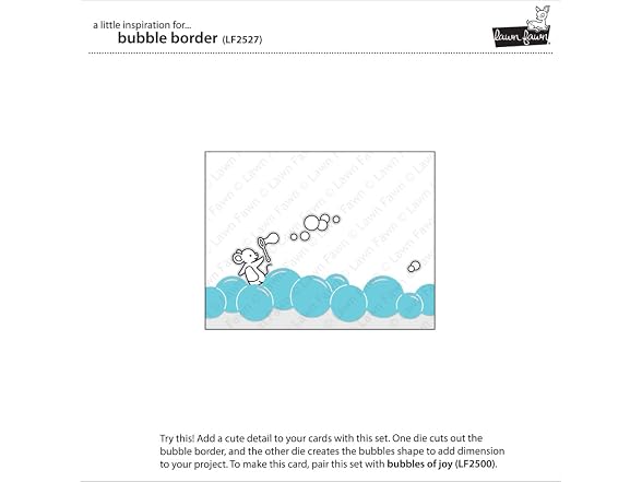Lawn Cuts Custom Craft Die -Bubble Border -LF2527