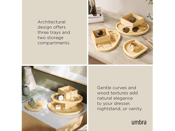 Umbra Cove Storage Box, 3-Tier Stackable Jewelry Organizer
