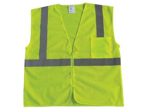 Materro U-Block Vest, Class2 Yellow/Grn, M