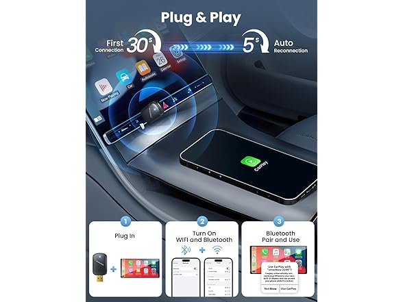 CODONOVA Mini Wireless Carplay Adapter