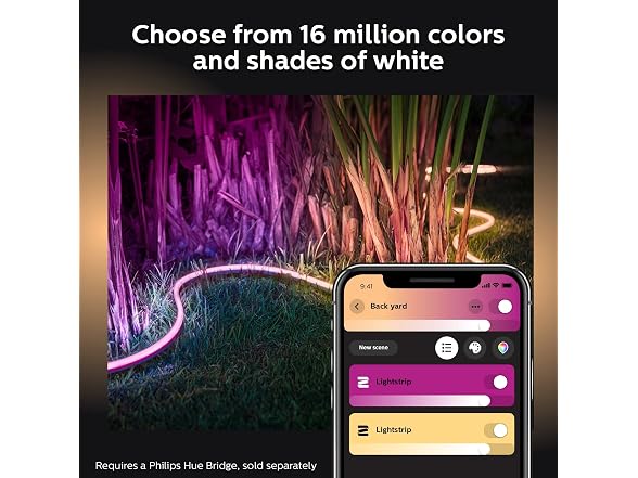 Philips Hue Outdoor 16-Foot Smart LED Light Strip, 2 Pack