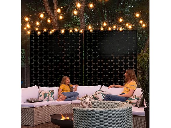 Metal Privacy Screen Outdoor 72 H 47 W