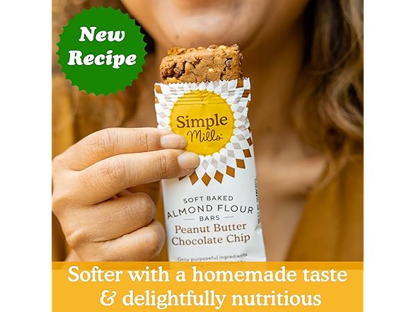 Simple Mills Almond Flour Snack Bars, Peanut Butter