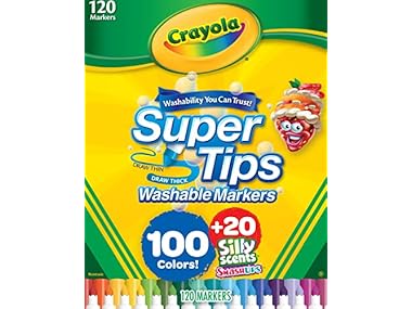 $16.99, Was $26.99, 37% Off! Crayola Super Tips & Silly Scents Washable Marker Set dealfomo