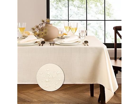Laurel Solid Texture 60 x 102 Tablecloth