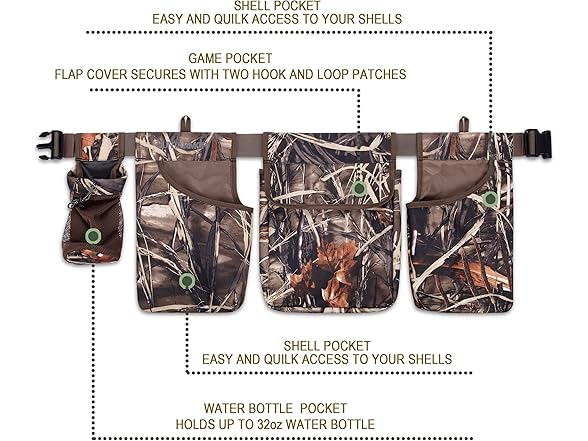 skiguard Dove Hunting Belt w/Shell Bags