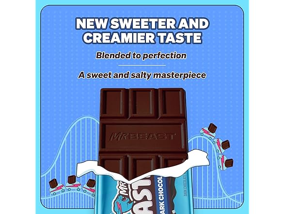 Feastables Dark Choc Sea Salt Bar 10ct 2