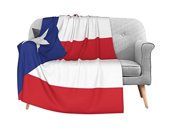 Delerain Puerto Rico Flag Flannel Fleece