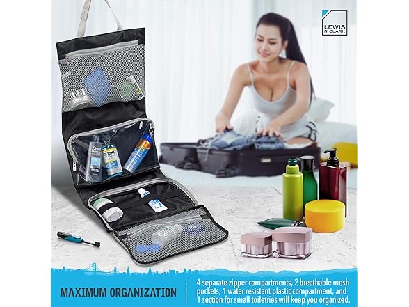 Lewis N. Clark Hanging Toiletry Bag