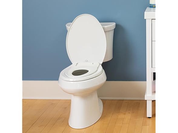 Mayfair Little2Big Toilet Seat with Built-In Tod