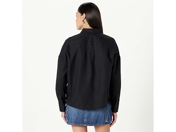 The Drop Women Avila Classic Linen Button Down