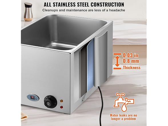 VEVOR Commercial Food Warmer 19QT Bain