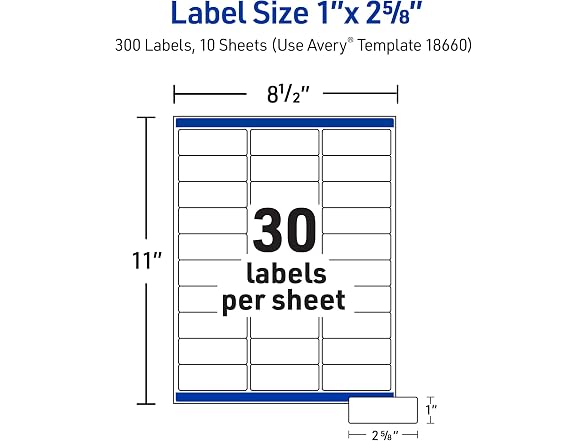 Avery Avery Matte Clear Address Labels, 5 Pack