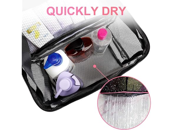 NOBLIGOAL Mesh Shower Caddy Bag Pink