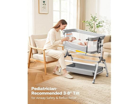 AOOTSMILE 3 in 1 Baby Bassinet Bedside Sleeper