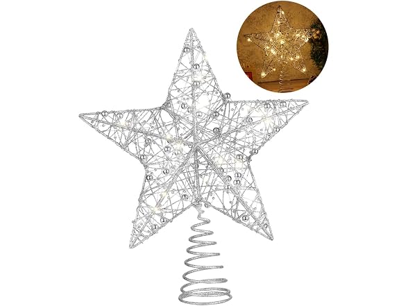 NUOBESTY Christmas Tree Topper Star, Met