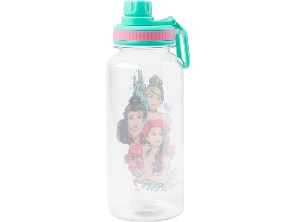 Silver Buffalo Disney Princess Ariel, Plastic Water Bottle, 32oz