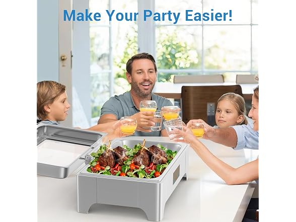 Electric Chafing Dishes, 9QT Smart-Touch Buffet Warmers Sets
