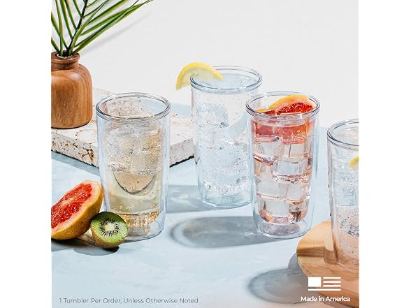 Tervis Yao Cheng Green Crystal  Insulated Tumbler Travel Cup  16oz 4pk, Lush Mimosa
