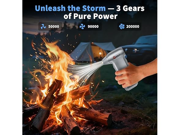 Electric Air Duster 200000RPM Brushless Motor, Cordless Compressed Air Blower with 4 Nozzles & 2 Brushes, 85m/s Powerful Rechargeable Cleaner for PC, Car, Keyboard & Electronics (Silver) (Open Box)