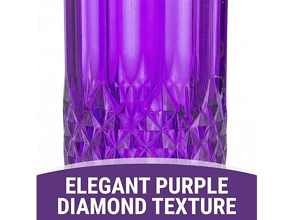 Fun Express 6" 14 oz. Purple Patterned Plastic Cups - 12 Count