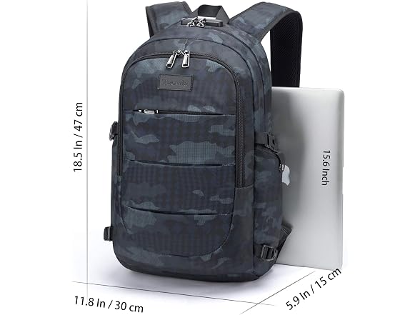 Tzowla Blue Camo 15.6" Laptop Backpack