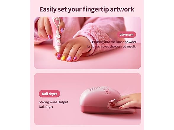 Girls Nail Salon & Makeup Toy Set