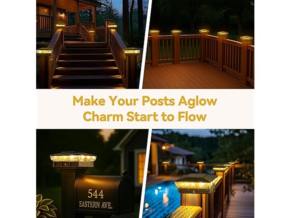 KEILAIMO BC075725080091 Solar Post Cap Lights