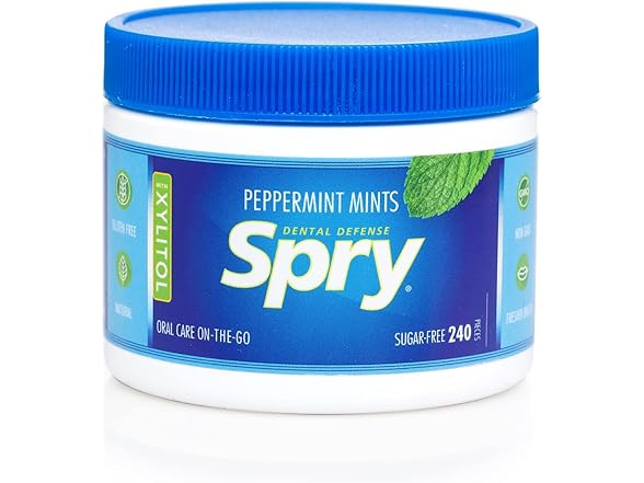 Spry Xylitol Peppermint Sugar Free Candy