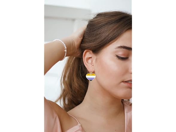 COLDDOX Heart Shape Dangle Earrings