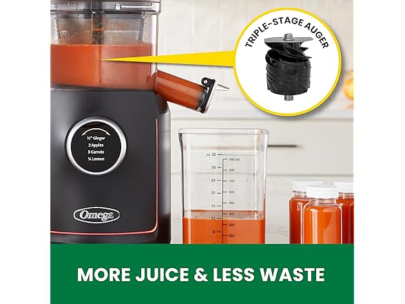 Omega Slow Masticating Batch Juicer Black
