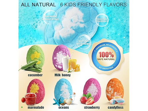 ZEEWOO Bath Bombs for Kids