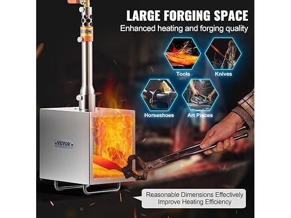 VEVOR Portable Single Burner Propane Forge