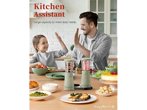 Electric Salt and Pepper Grinder Set