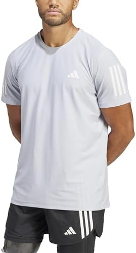 adidas Men's Tall Size Own The Run T-Shirt, Halo Silver