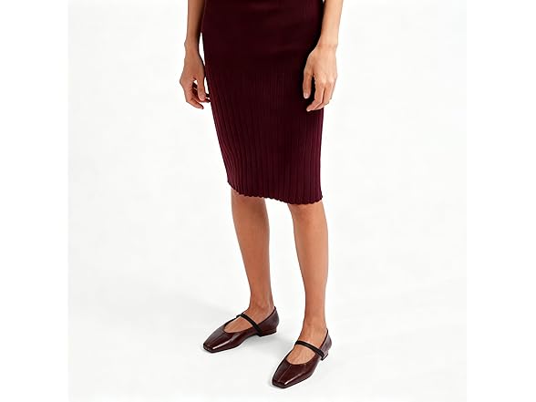 CEFISOP Women Burgundy Suede Flats