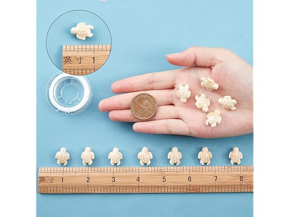 SUNNYCLUE 1 Box 40Pcs Turtle Beads Bulk Porcelain Bead